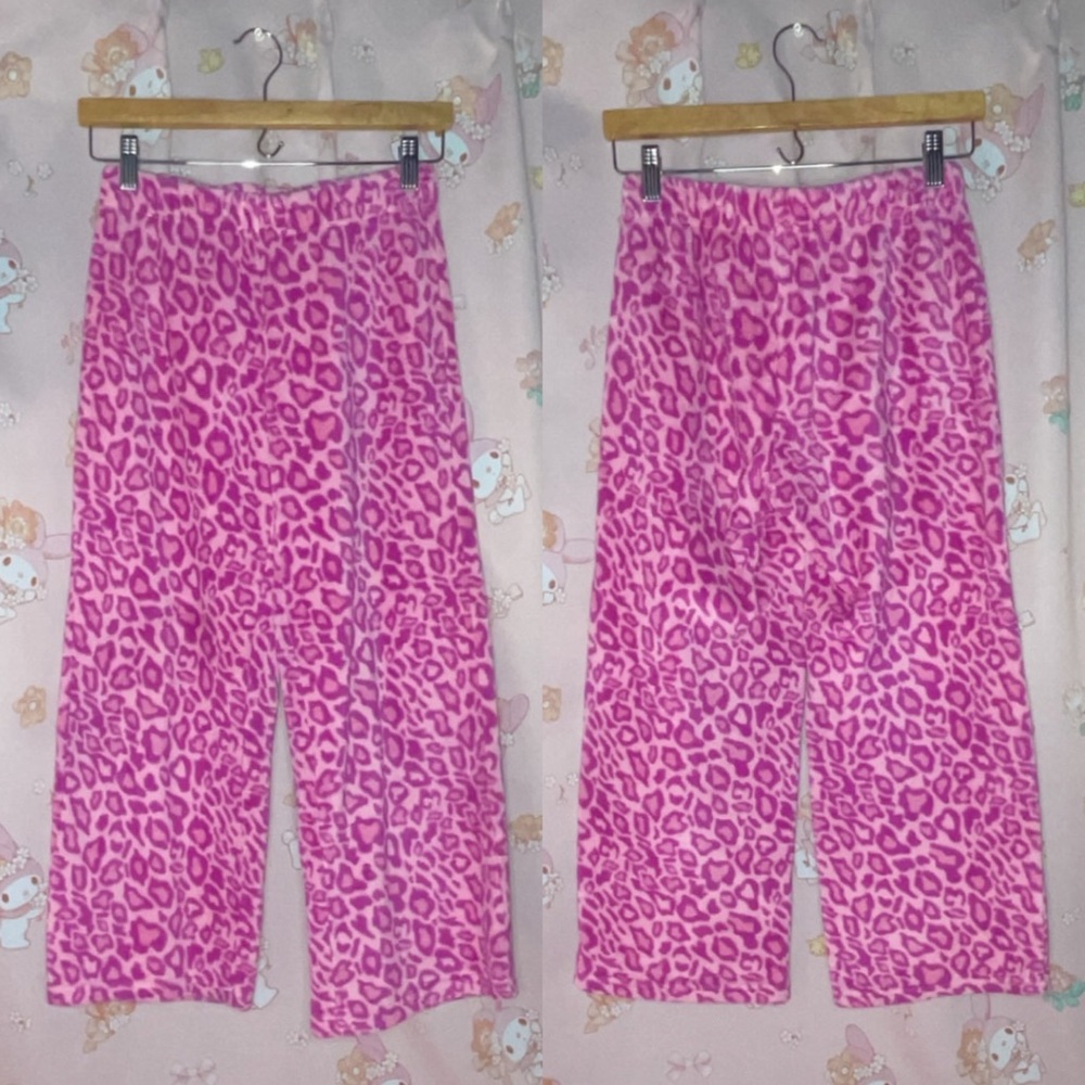 Kids So Fuzzy Pink Leopard Pajama Pants